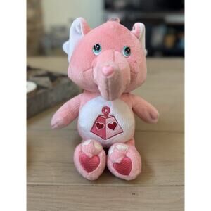 2003 TCFC Care Bear Cousin Lotsa Heart Elephant Plush 8” Beanie 20th Anniversary